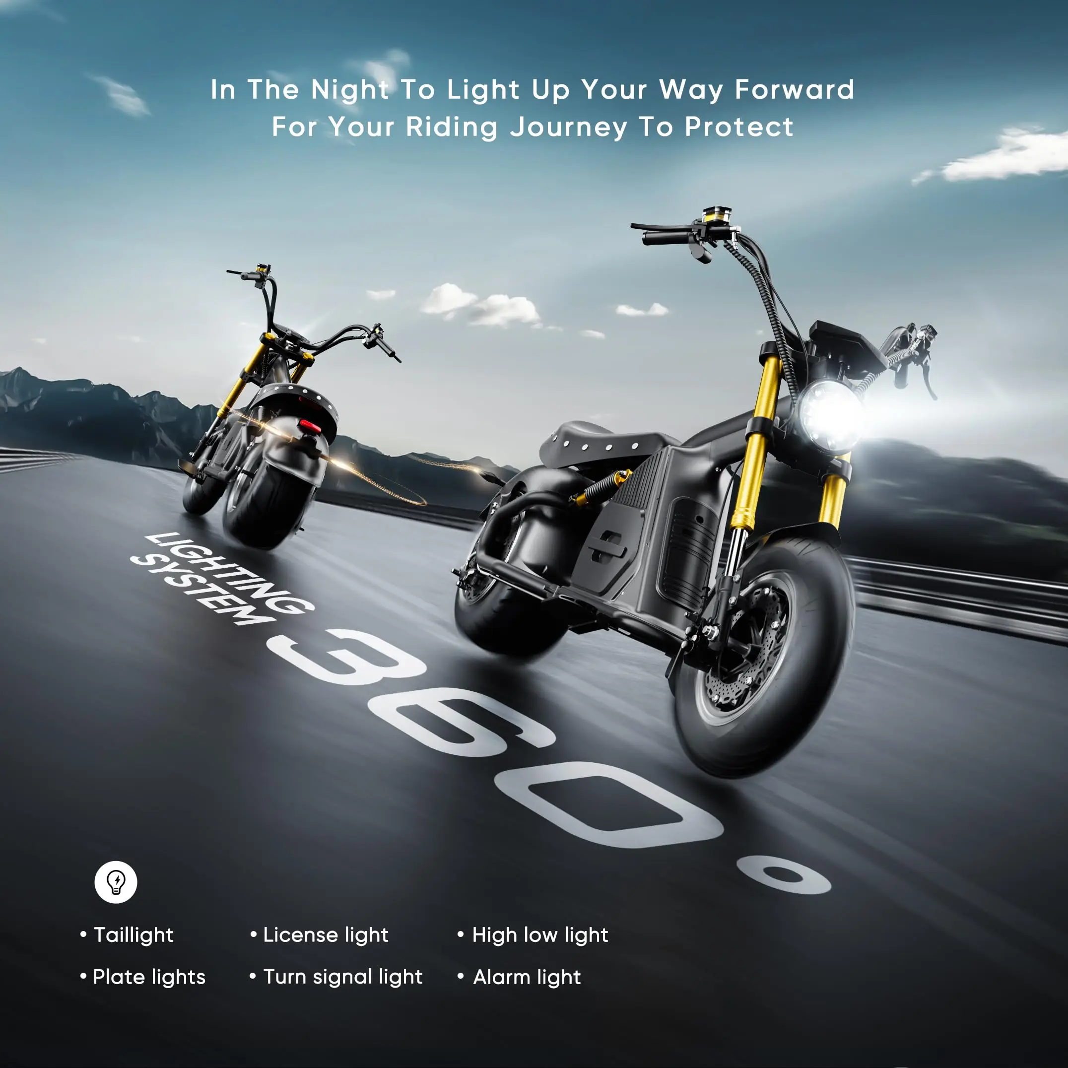 4000W 50MPH M8S Electric Motorcycle for Adult 72V 35Ah Lithium Battery 3H Fast Charge 70 Miles Long Range Street Legal Motorbike