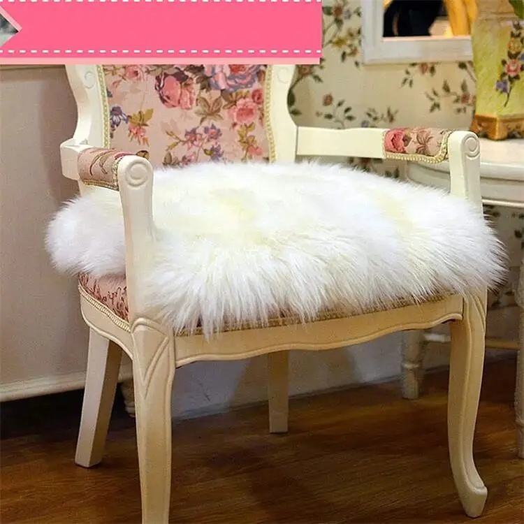 popular sheepskin pad 100% real wool car sofa chair seat cushion