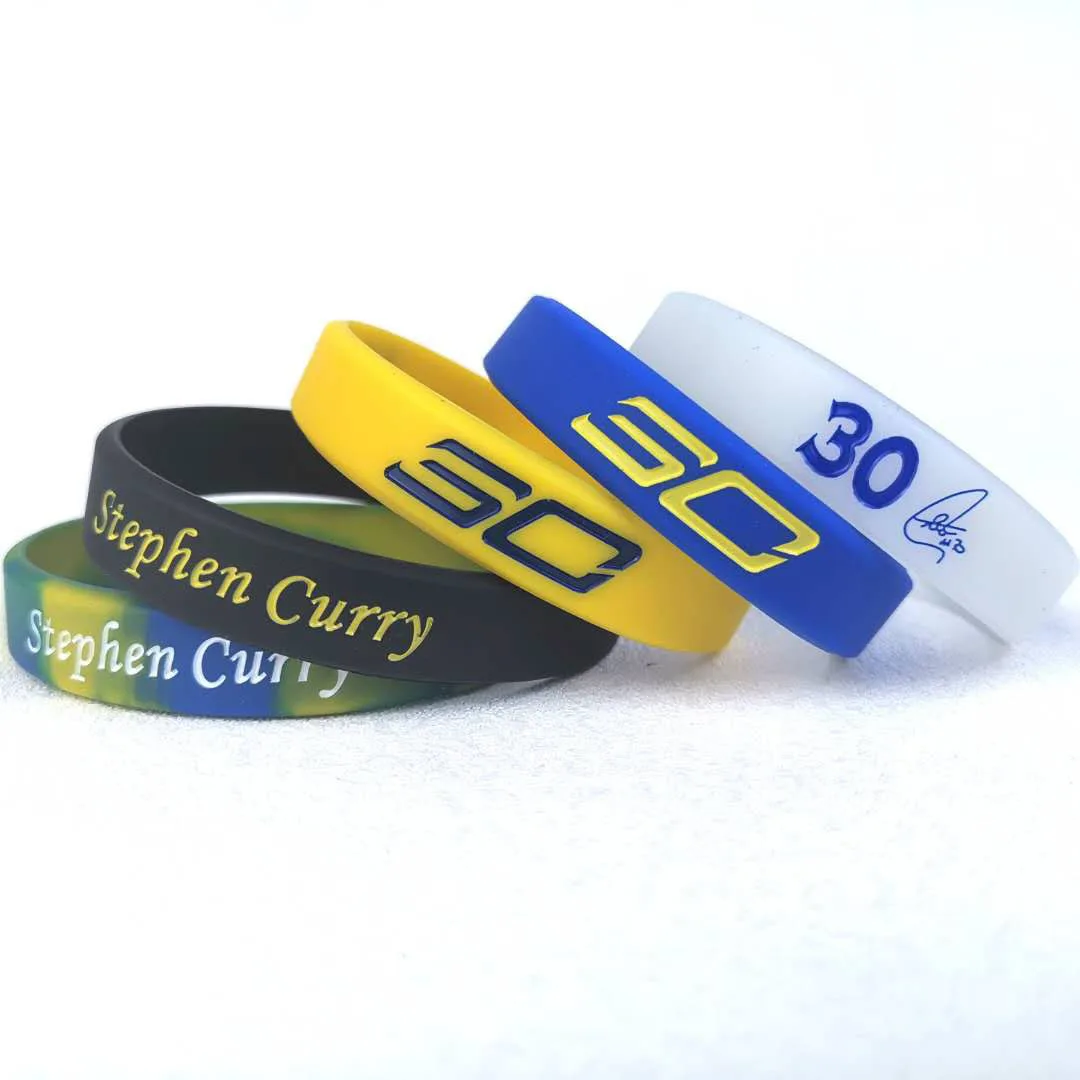N BA Kobe Irving James Curry Star Bracelet Sports Basketball Silicone Luminous Bracelet Men High Quality Trendy Opp Bag BANGLES