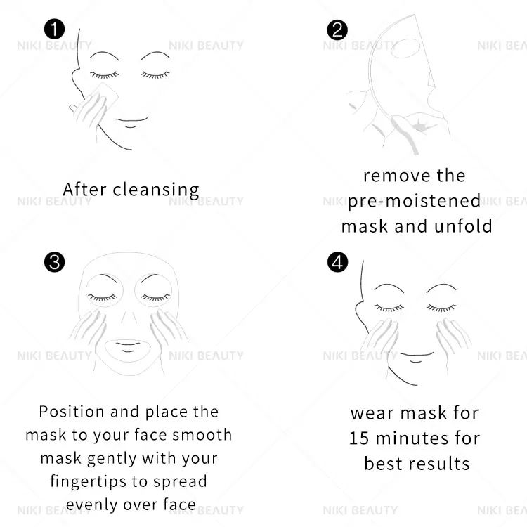 Wholesale Private Label Logo Chinese Organic Cosmetic Green Tea Moisturizing Facial Mask