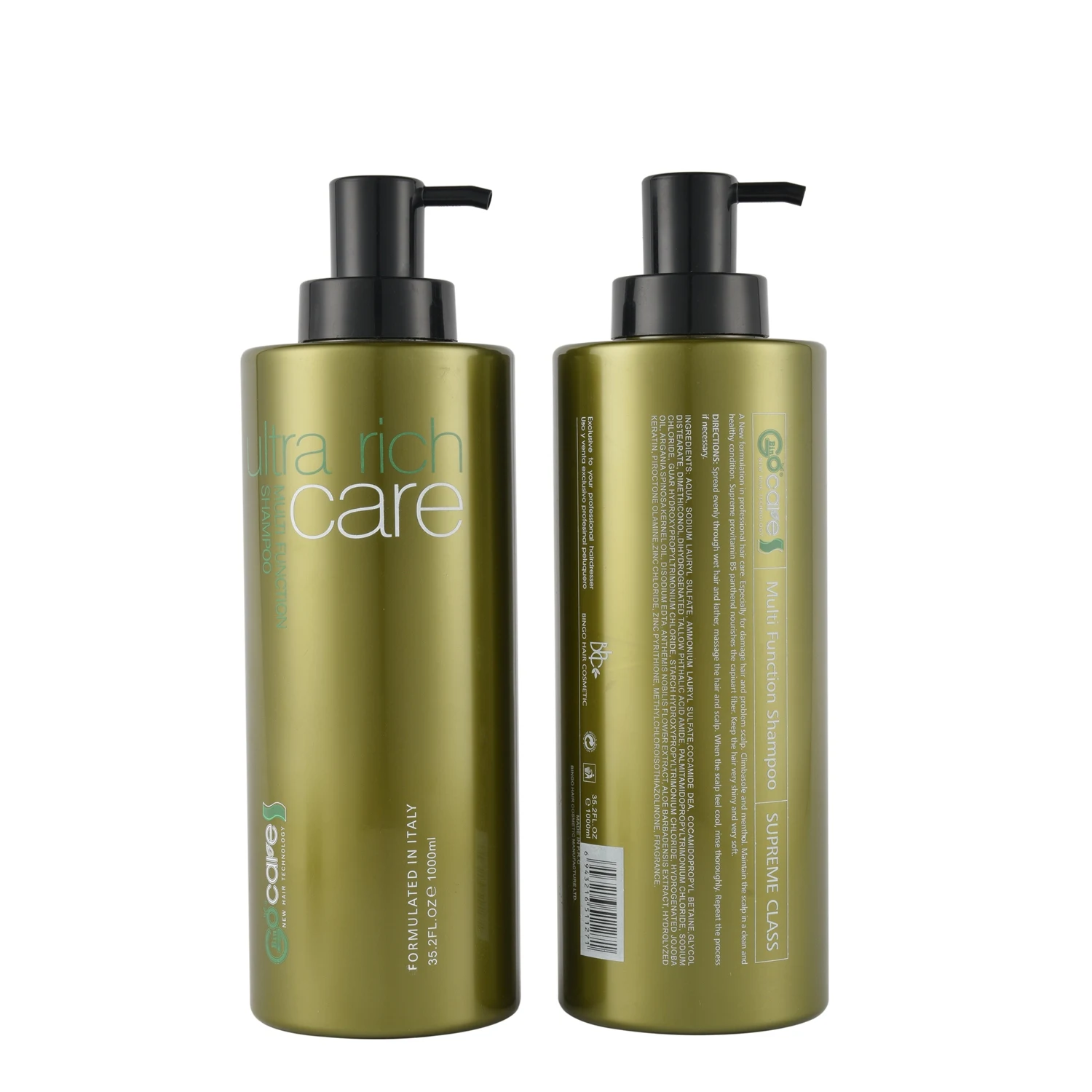 Italy Gocare Multi Function Hair Shampoo Natural Silk Shampoo And Conditioner