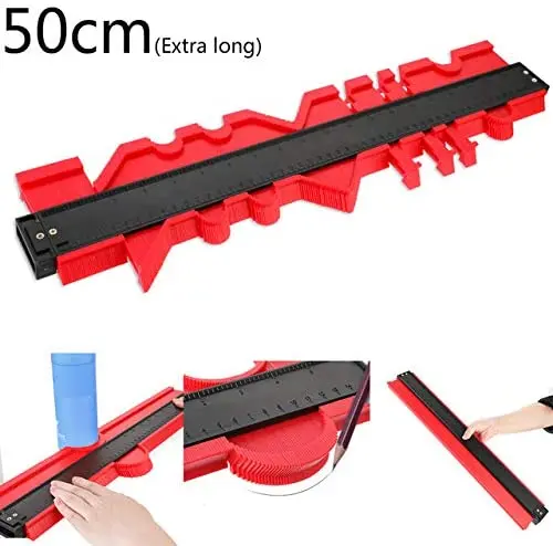 Wholesale 20 Inch 50cm Plastic High Accuracy Contour Gauge Extra Long Woodworking Measuring Contour Gauge