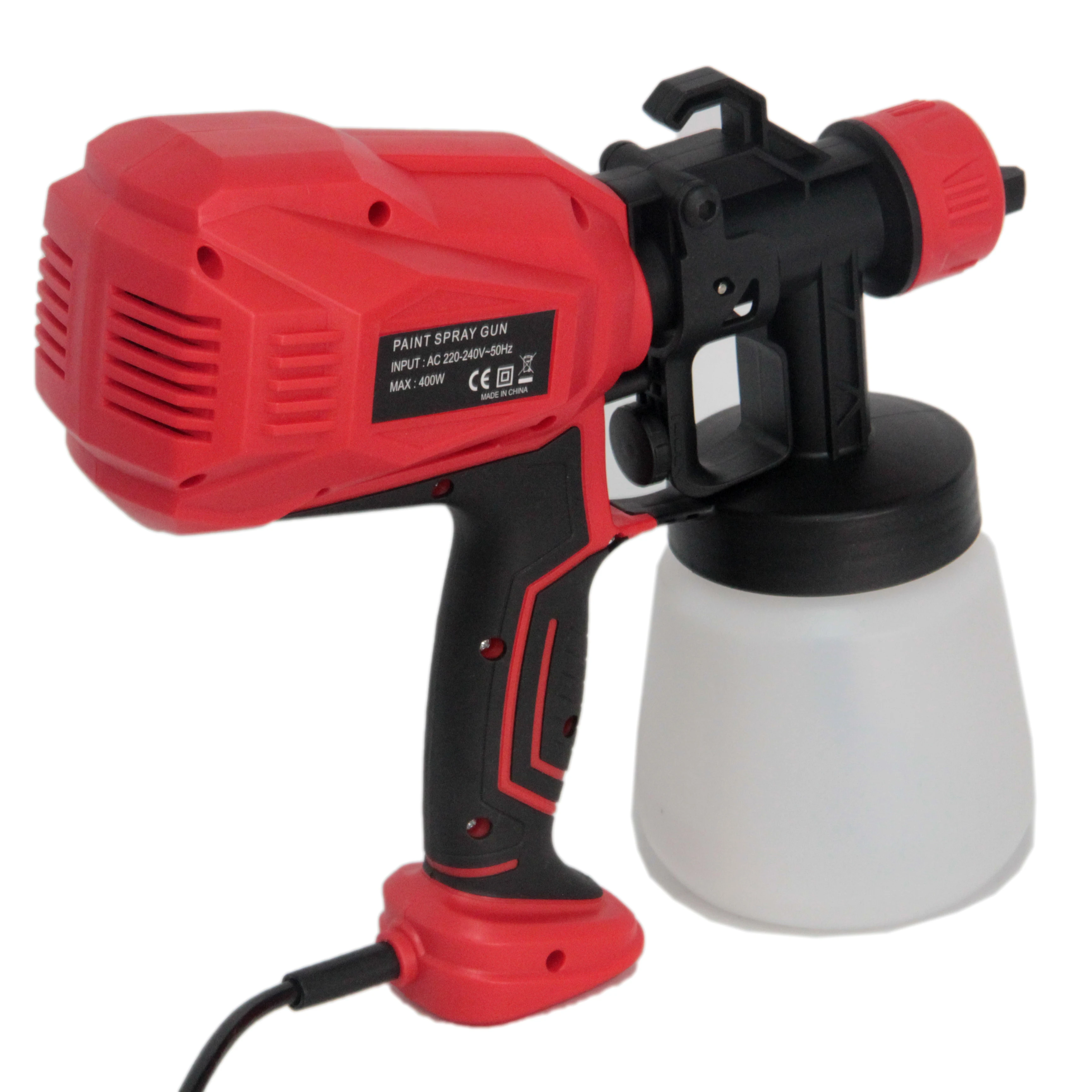 CX49 Red Industrial Portable Electric Airless Paint Sprayer Gun Big Container Hand Held Spray Gun
