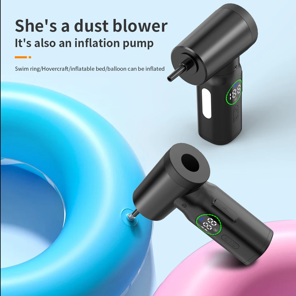Cordless Turbo Jet Air Duster: Rechargeable Cleaning Solution for Office Air Purification