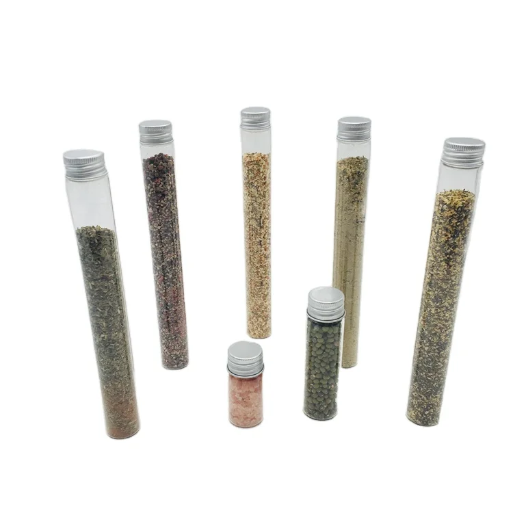 Flat bottom Glass test tubes with aluminum screw lid