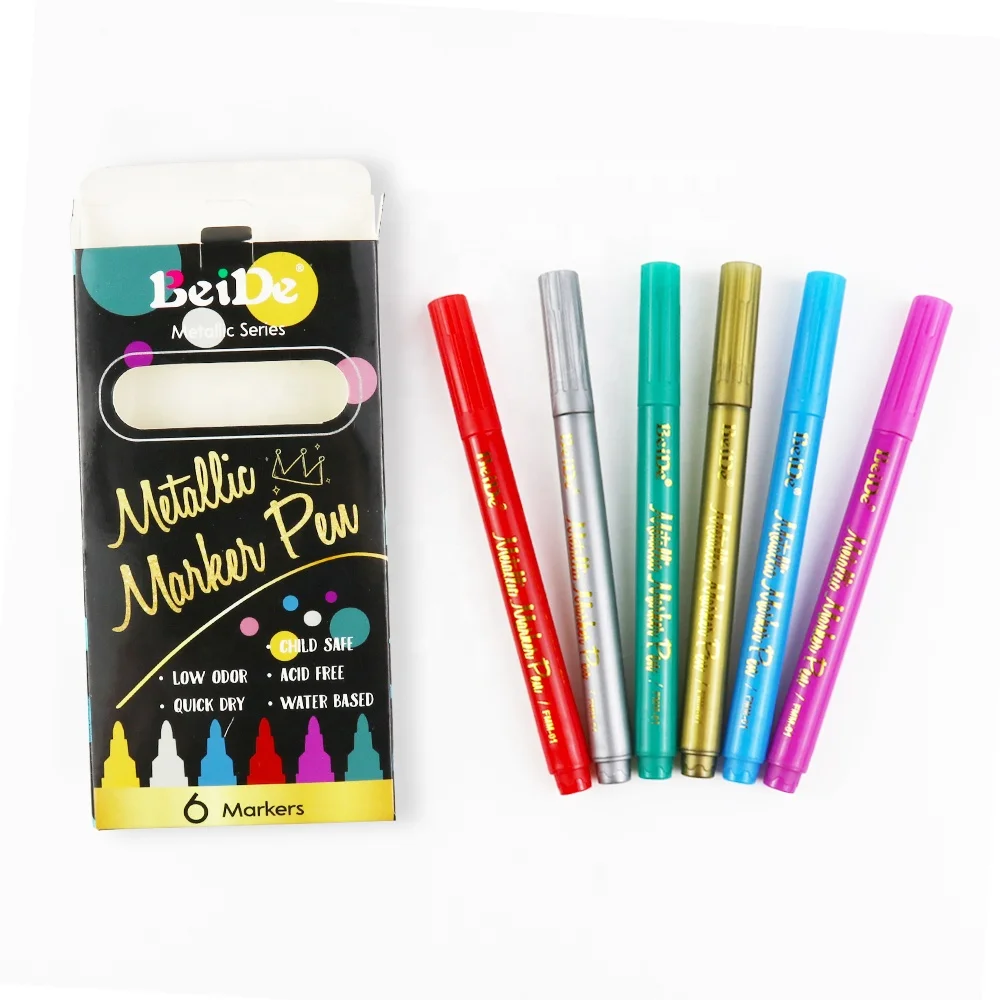 Waterproof permanent 3.5mm Gold Metallic Paint Marker Porcelain Wine Glass Pens