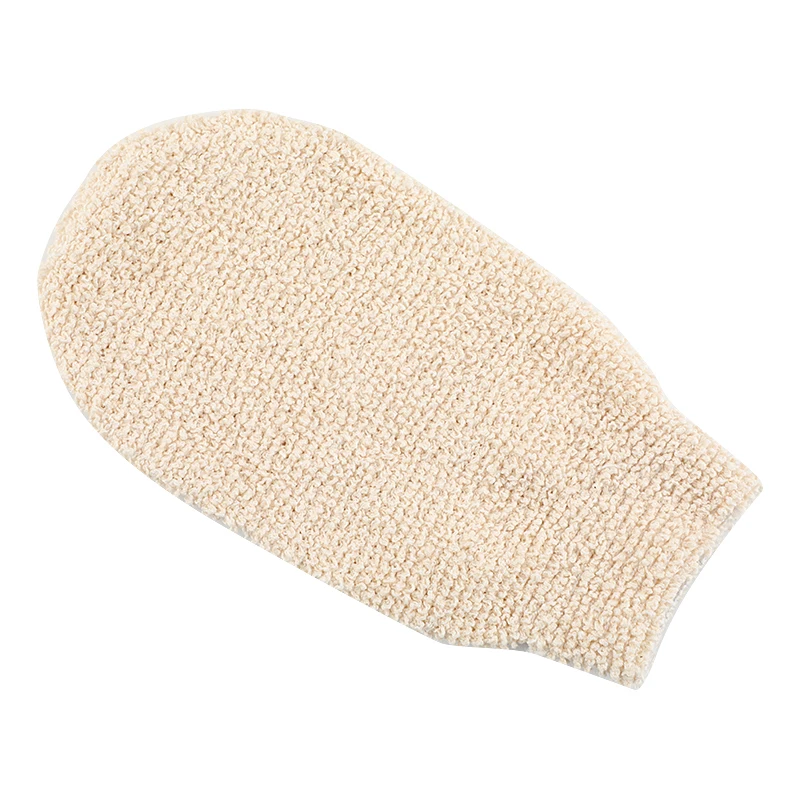 Customization Natural Exfoliating ramie Fiber  bath Peeling Glove Mitt Bath Scrubber Remove Dead Skin jute Exfoliating Mitts