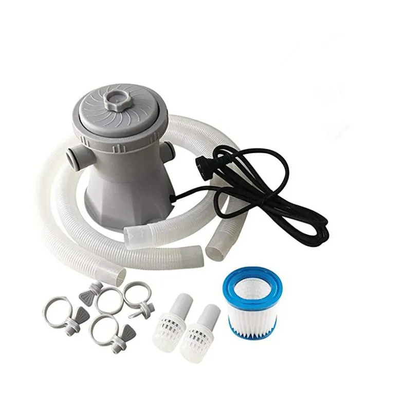 
300 Gallon Above Ground Pool Cleaner Circulation Portable Electric Vaccum Swimming Pool Filter Pump 