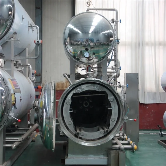 Horizontal Retort Autoclave Food Sterilizer rotary autoclave Machine Price