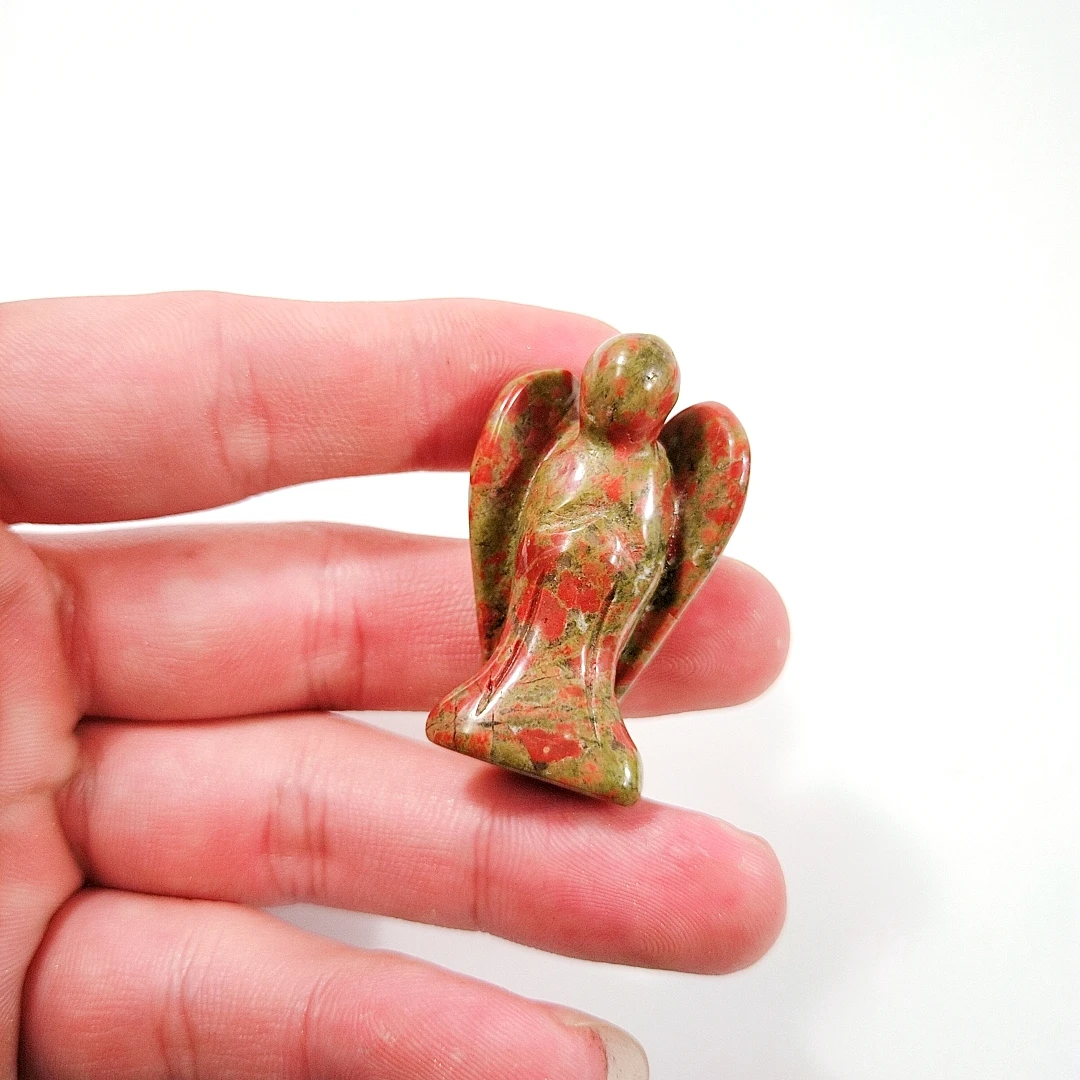 Gemstone Assorted Angels 1.5 inch Wholesale Gemstone Unakite Angel Crafts