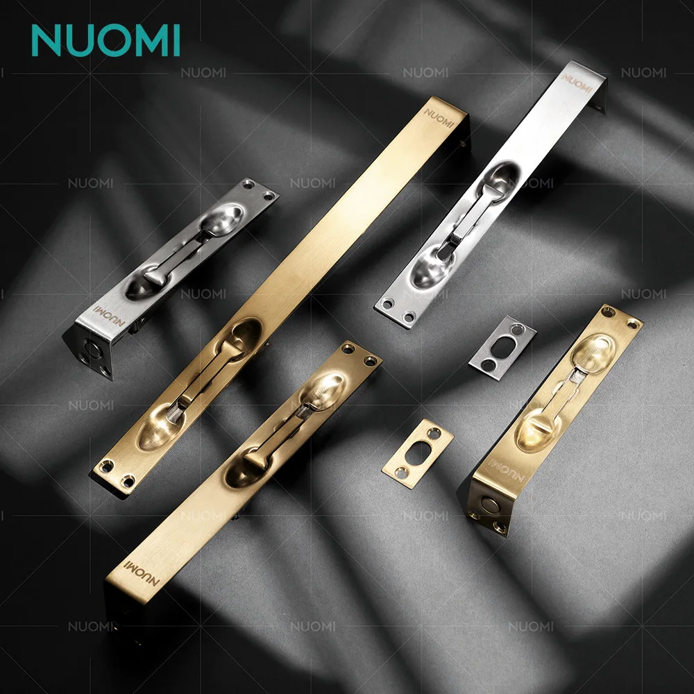 NUOMI Stainless Steel Round Door Stopper Floor Mounted Sound Dampening Door Top Stop Bumper Wall Protector Rubber Door Stopper