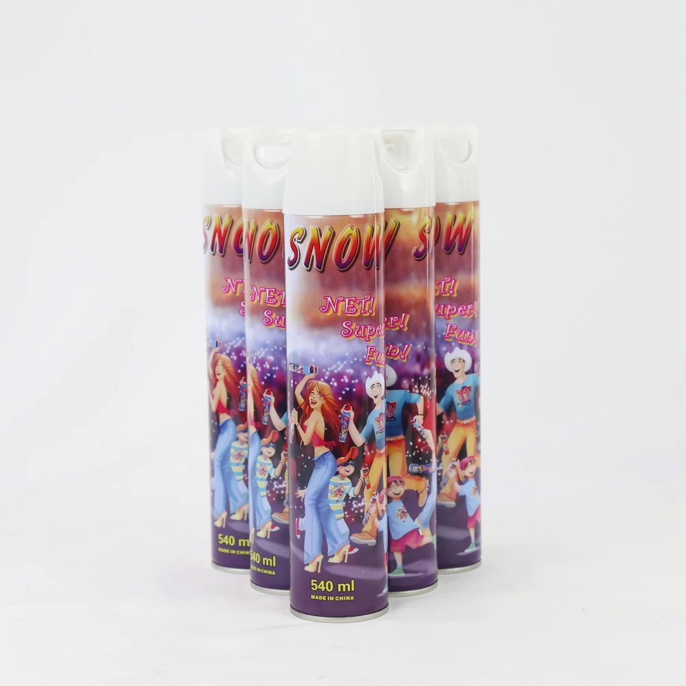 540ml 380g huge volume snow spray foam nonflammable environment protection gas artificial snow spray snow flake