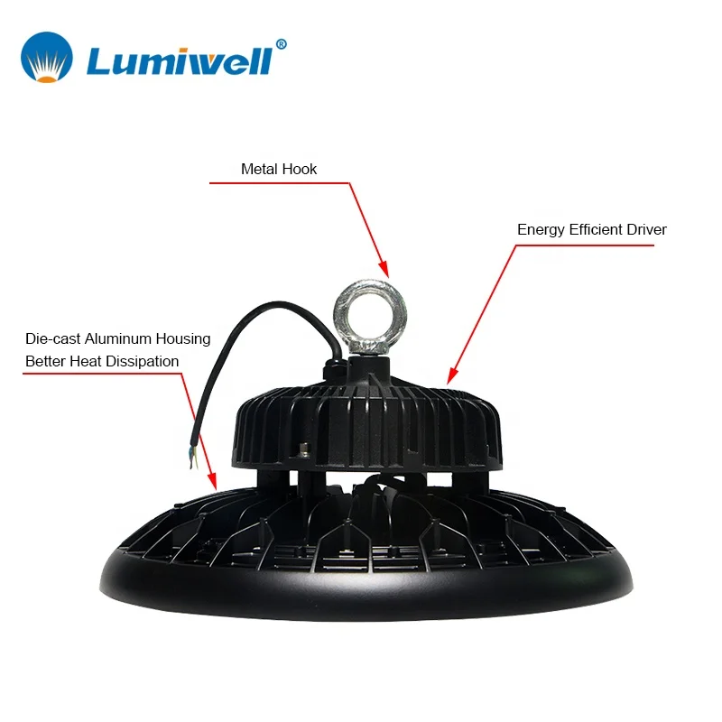 5 Years Warranty Supermarket 140lm/W60W 100W 150W 200W 240W UFO LED Industry Shop Lamp High Bay Lights