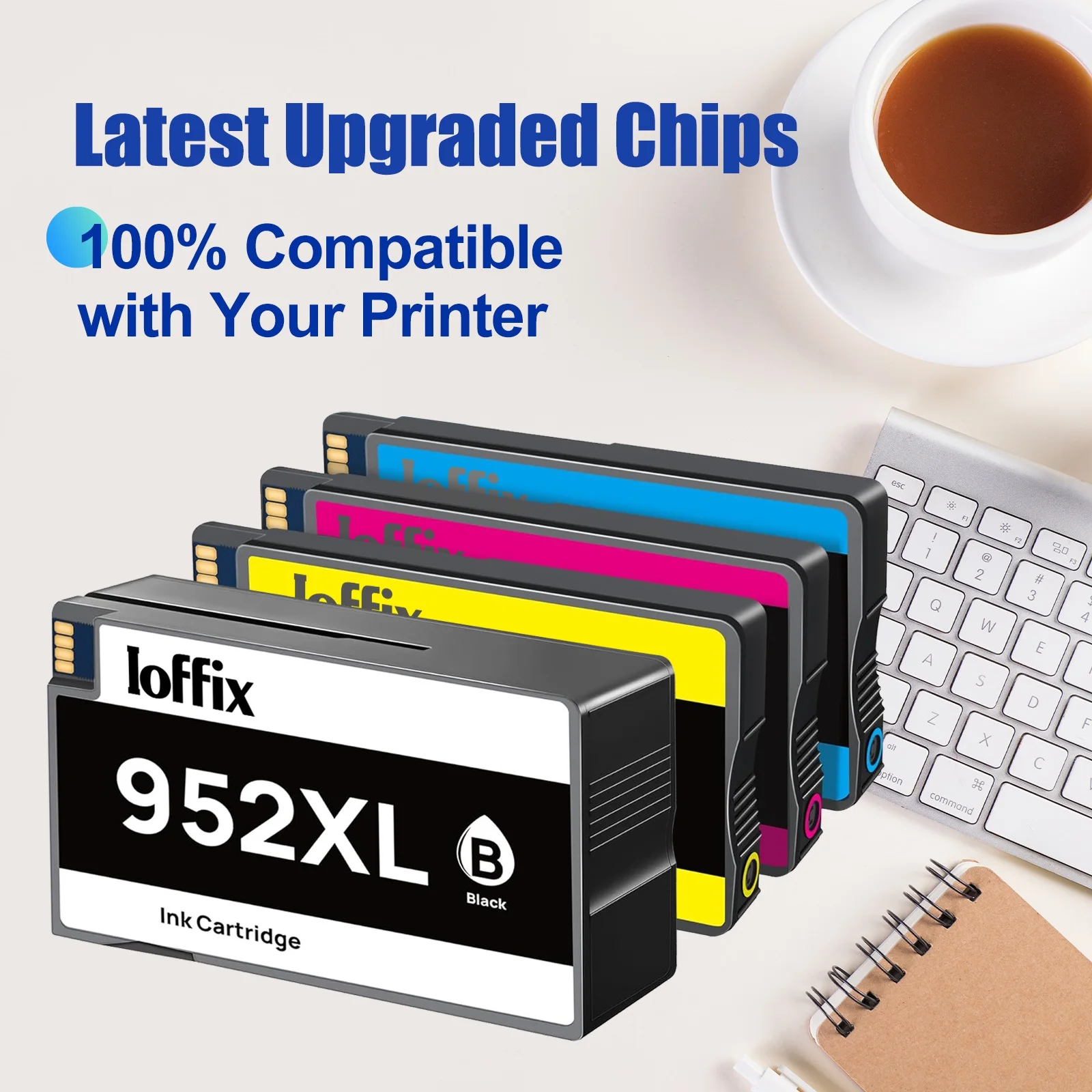 High Quality 952XL Ink Cartridges  for HP 952XL Combo Pack Replacement Printer (4 Pack) Compatible for HP Ink Cartridges