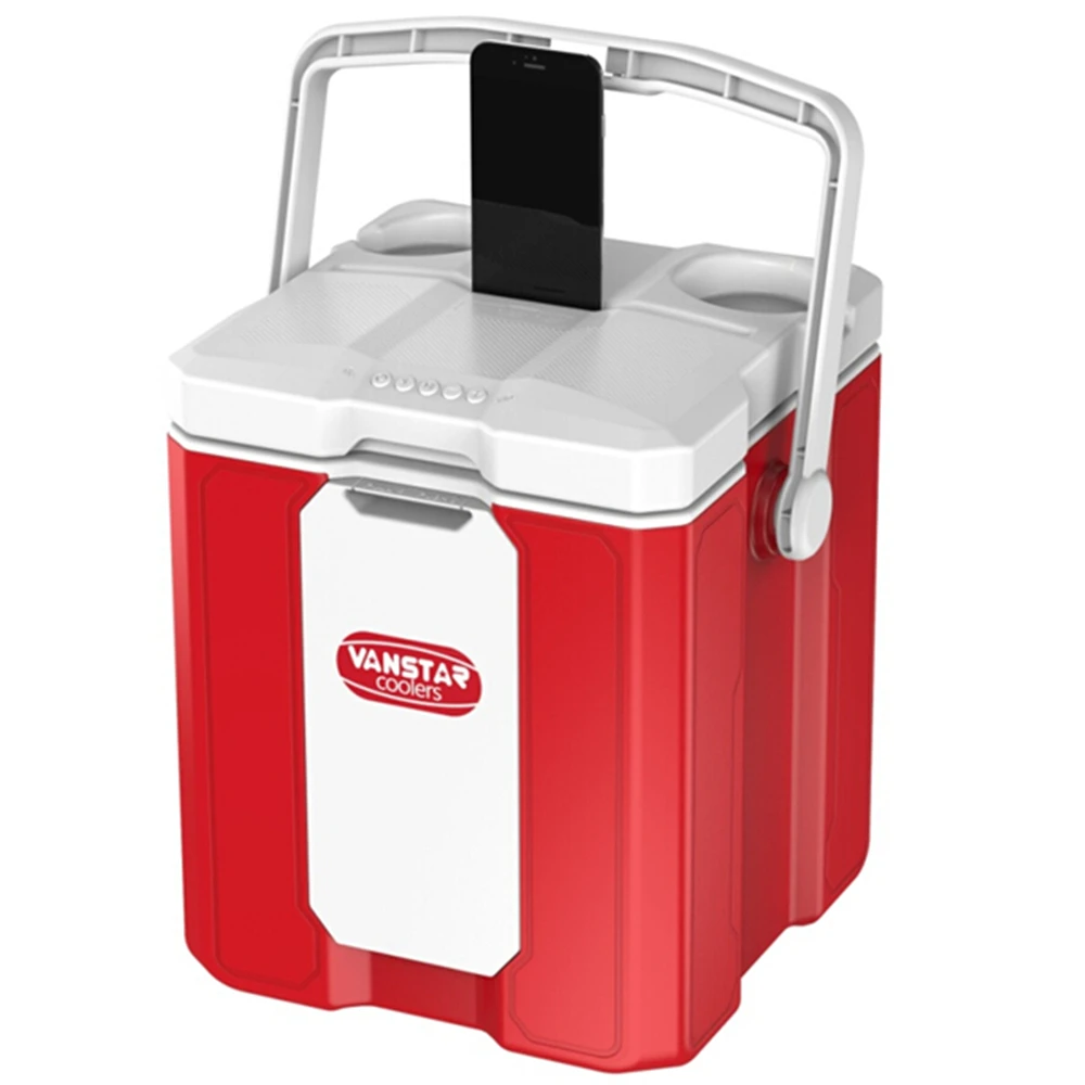 
Mini Outdoor Ice Box 12L Portable Beer Can Drinking Cooler Box with speaker and battery 