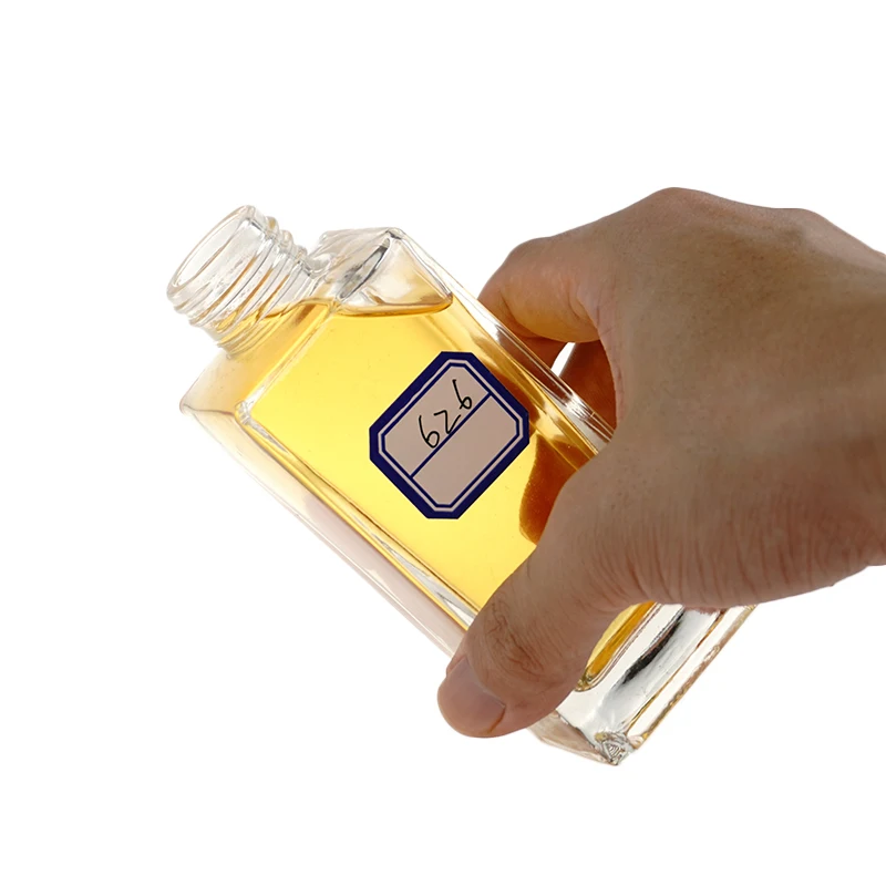 Wholesale 50ml Mini Square Liquor Bottles Empty Whisky Wine Glass Bottle with Screw Cap