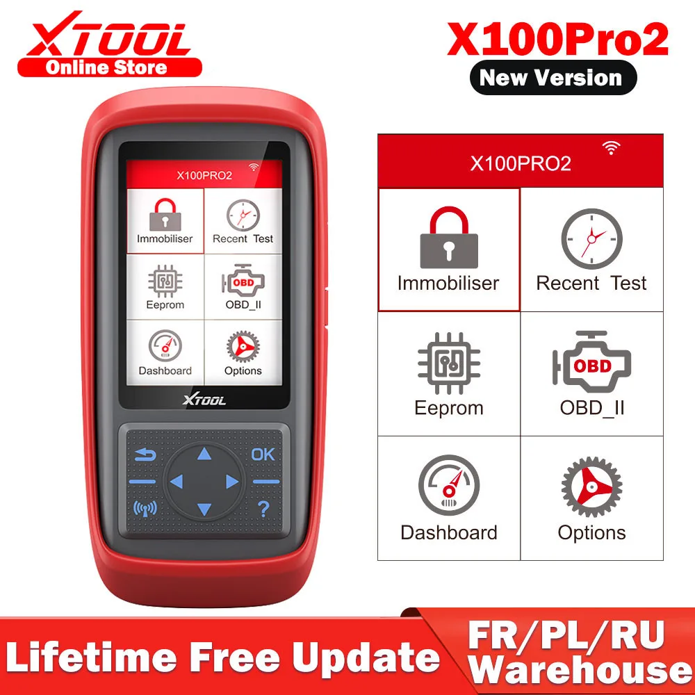 Xtool X100 Pro2 Auto Key Programmer Reset ECM & Immobilizer X100 PRO 2 OBD2 Diagnostic Scanner with EEPROM Adapter