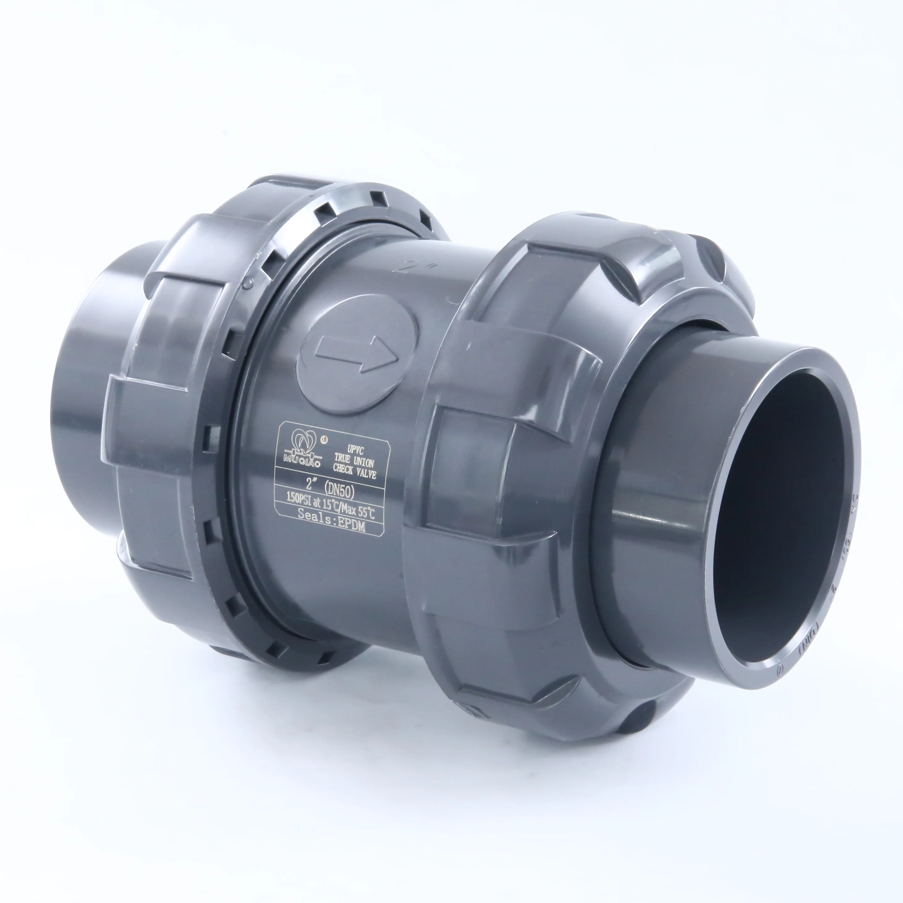 pvc plastic true union double union upvc ball check valve