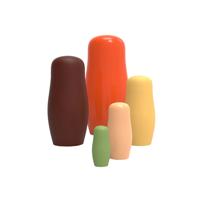 New Design with Hand Paint Children 5 PCS Fox Custom Nesting Russia Doll Toy Wooden education toys