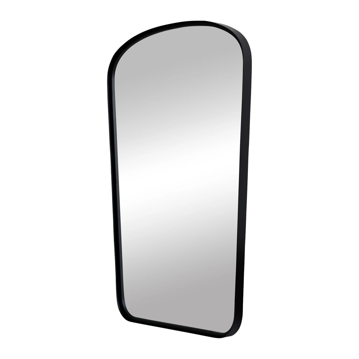 Oblong Rectangular Black Metal Wall Mirror, Decorative Mirror