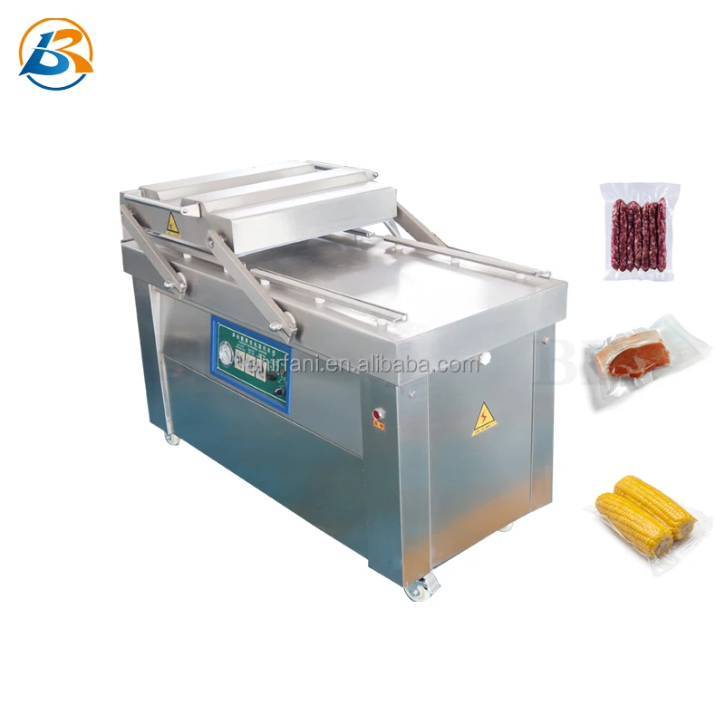 Factory price industrial automatic sealing sealer vaccum food dark rice thermoforming vacuum packing machine