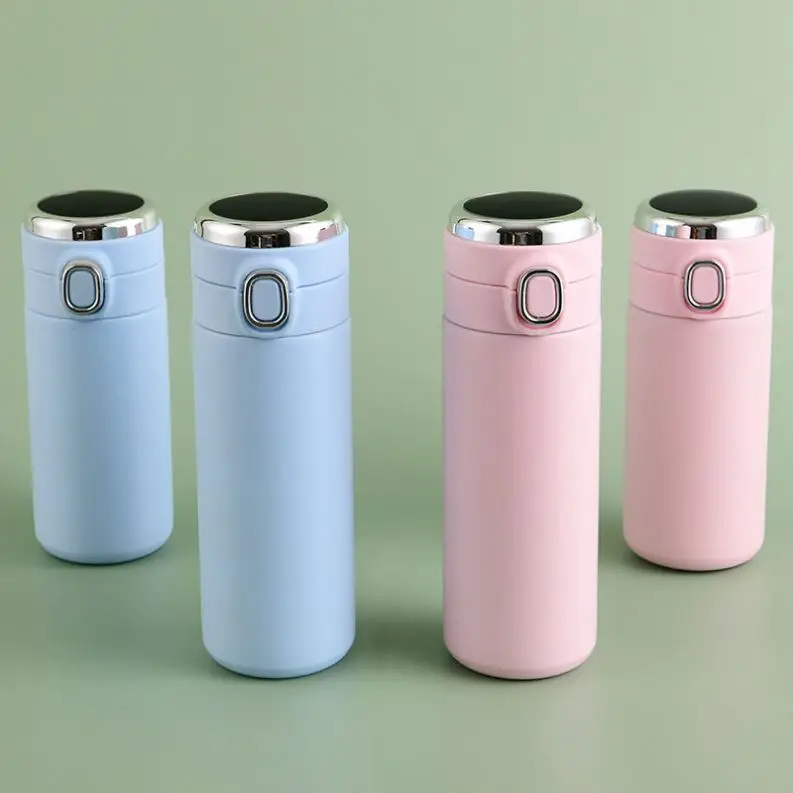 Factory Direct pop cover portable outdoor pea horn smart insulation Cup stainless steel double wall thermal cup straight Cup