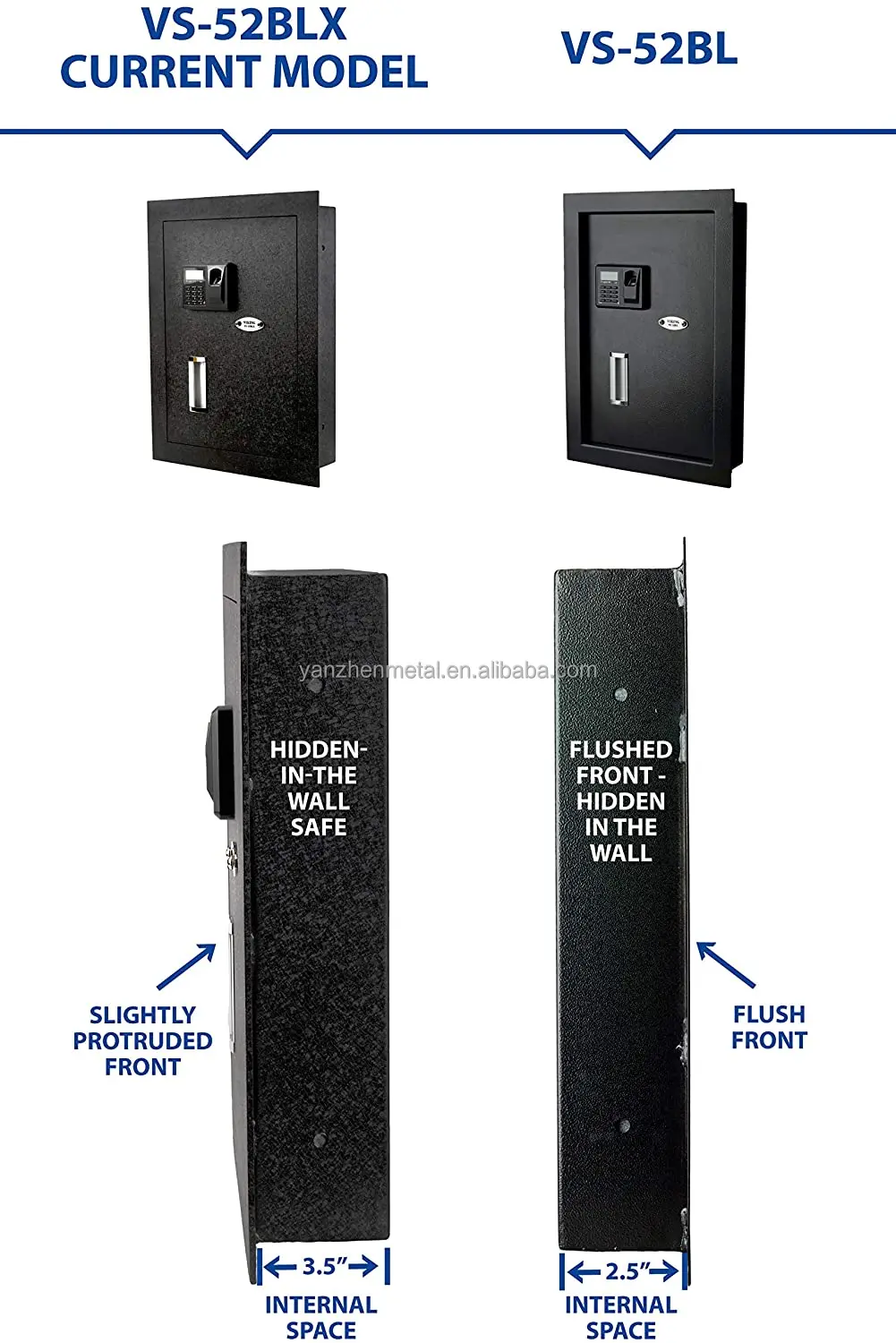 Security Safe biometric fingerprint hidden wall Safe office hotel home