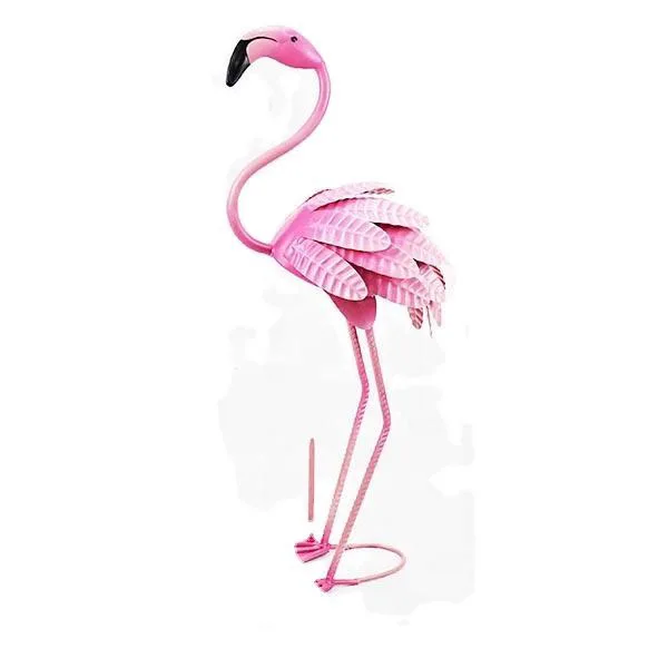 Flamingo Garden Statues Sculptures Metal Birds Yard Art Outdoor Statue