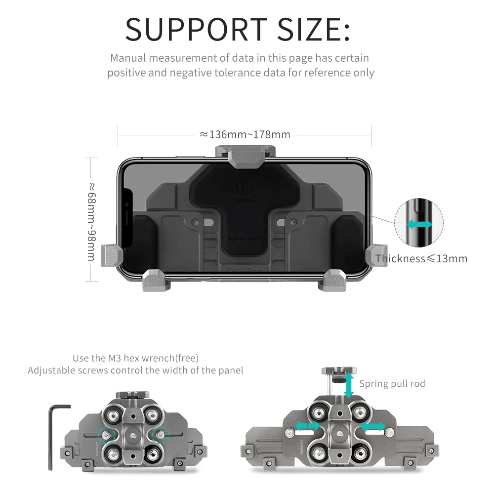 Cycling accessories  OSOPRO motorcycle cell phone holder metal CNC  crab mount