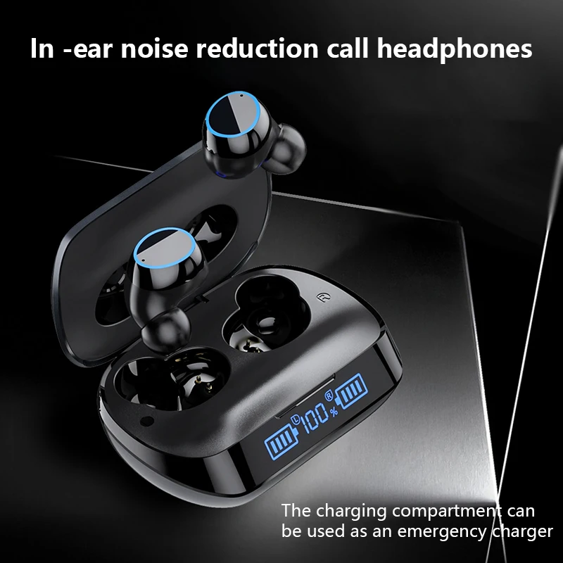 2024 NEW TWS Wireless Smart Headset, BT 5.3, Waterproof In-Ear Headphones with Digital Display for Gaming, Traveling, Sporting