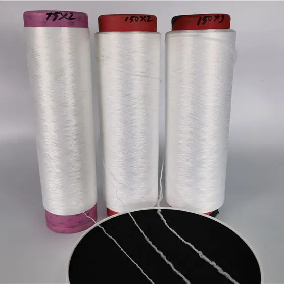 Manufacturer Recycle Elastic Yarn DTY 75D/36F/2 SD RW 1H RAW WHITE 100% Polyester High Shrink DTY yarn for knitting