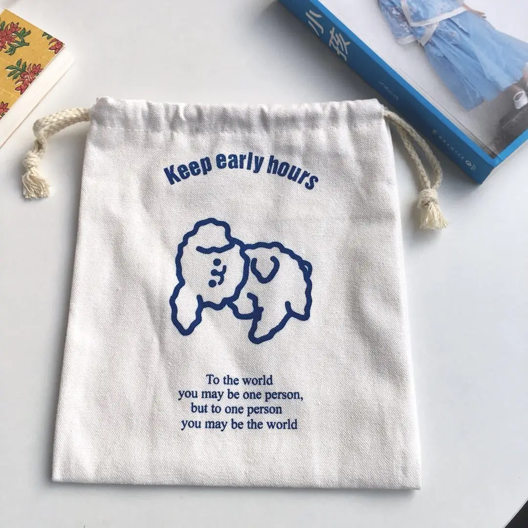 
Fashion multi-function custom calico cotton drawstring bag gift bags 