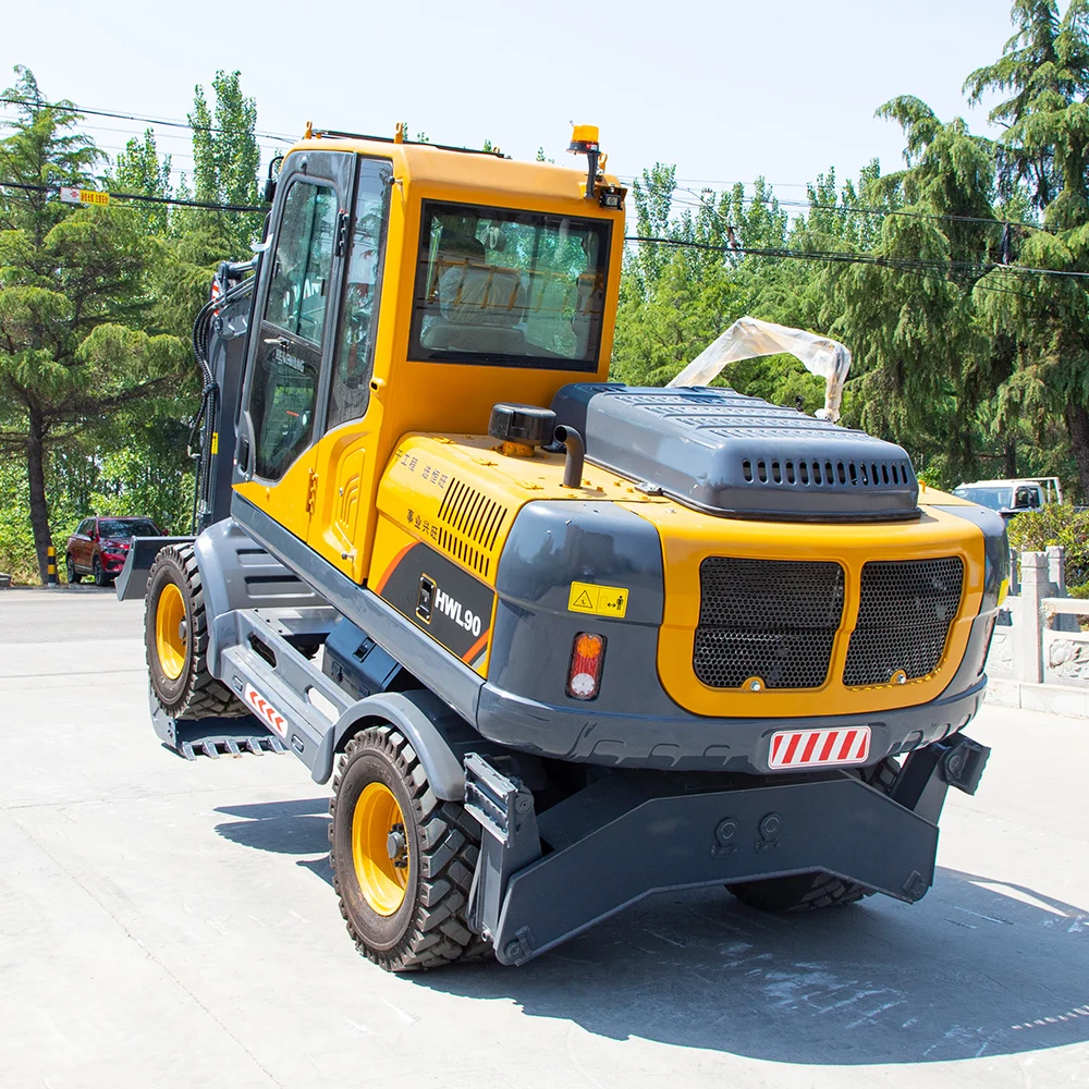 7tons 8tons 9tons wheeled mini excavator high quality wheeled excavator with bucket excavator for sale