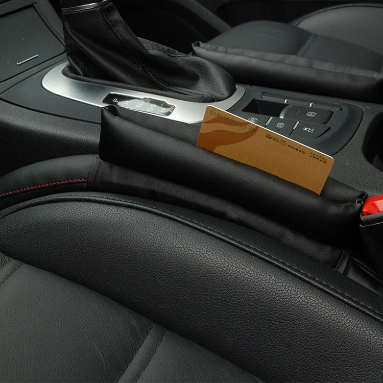 Electop Car Seat Gap Filler Premium PU Leather Console Side Pocket Car Organizer Car Seat Storage(2 Pack)