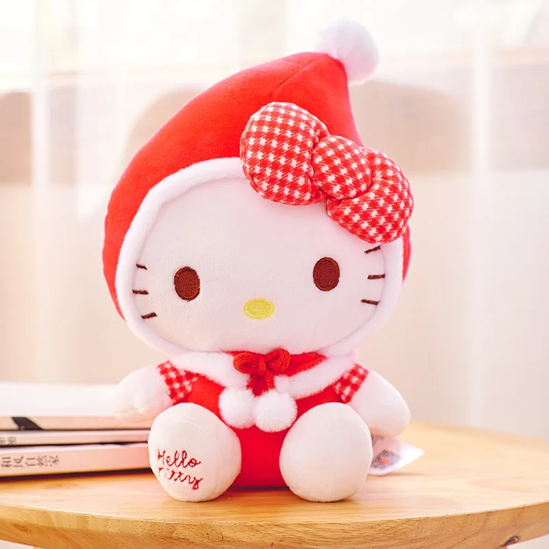 Hot Sales Japanese Cartoon Pink Hello KT Cat Plush Toy Deer Kitty Stuffed Animal Toys Kawaii Halo Cat Kids Toys