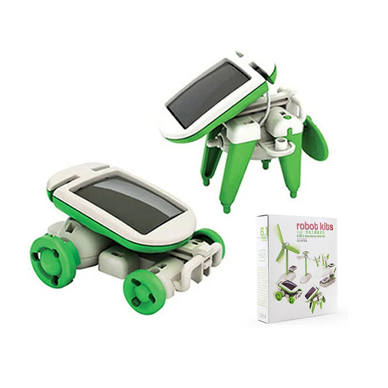 6 in 1 Car Robots Students Science experiment Invention Kit DIY Boat Fan Solar Energy Kids Toys