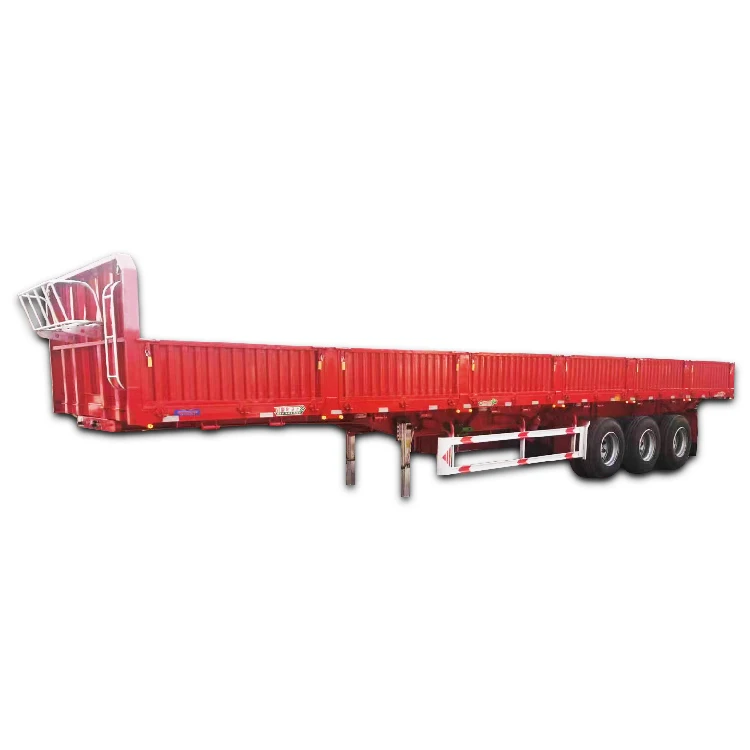 Novo Tri-eixo Transporte Carga 3 Eixo 40ft Trailer Vendas Trailer Side Board Semi Reboque