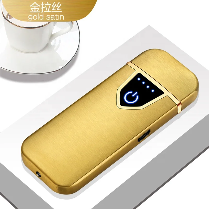 Hot Selling Finger Touch Screen Electric Lighter Tungsten Ignition Usb Rechargeable Electronic Smart Lighter For Cigarette