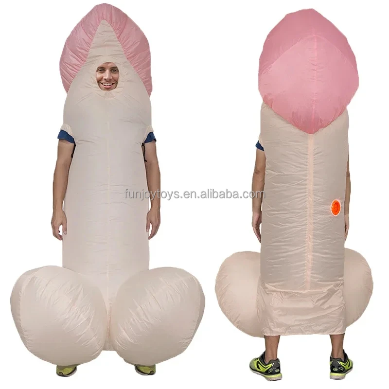Penis Inflatable Costumes For Adult Sexy Dick Jumpsuit Funny Dress Holiday Halloween Anime Cosplay Suit