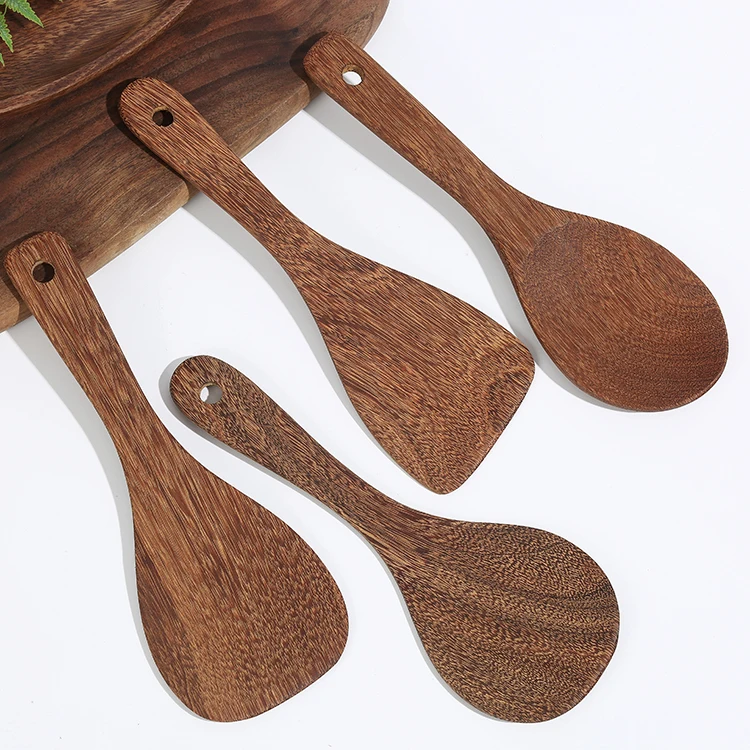 high quality heat resistant Kitchen Long flat Utensil Cook Wooden Spatula