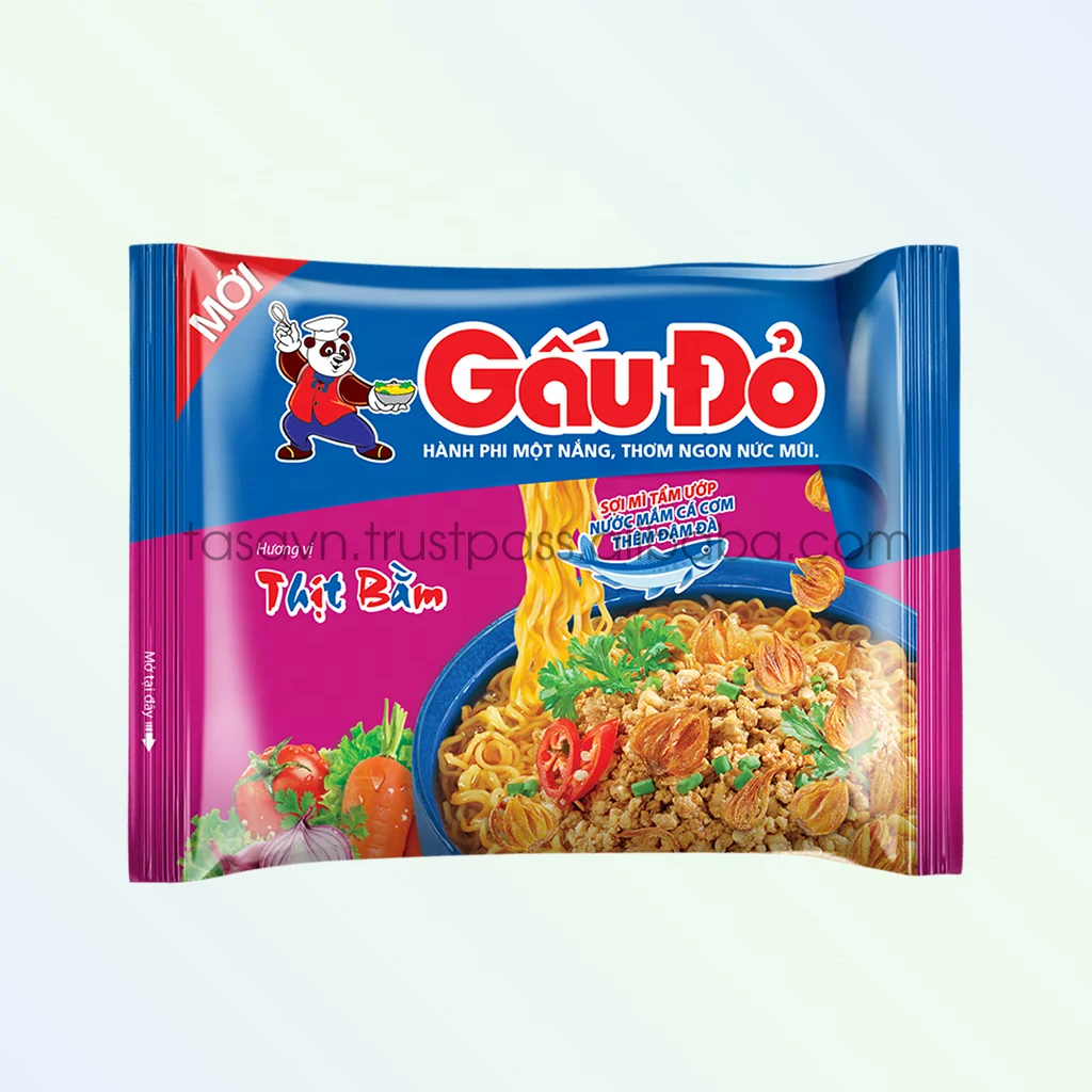 
Vietnamese delicious heathy and cheap Instant noodle with beef steak flavor 63gram (Halal) 