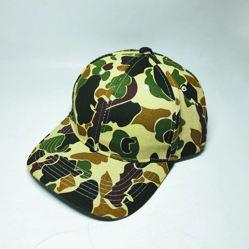 High Quality Custom Logo Dark Camo Dust Snapback Cotton Sport Baseball Cap