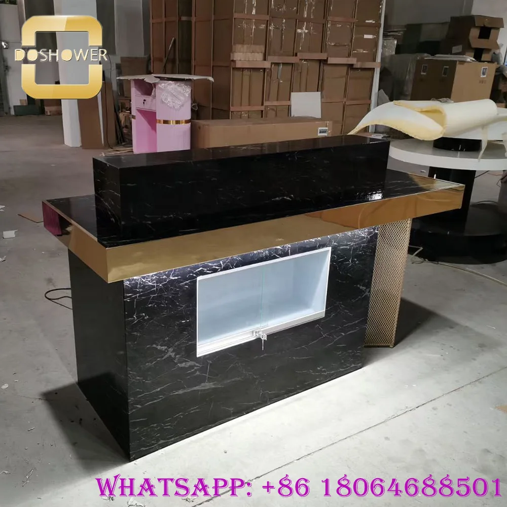 led lighting reception desk supplier of customized reception desk with beauty salon for salon furniture reception desk package