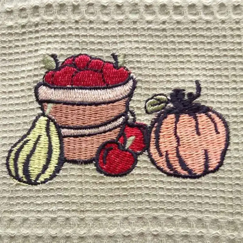 High End Design Cotton Waffle Jacquard Woven Towel Dish Cloth Tea Towel