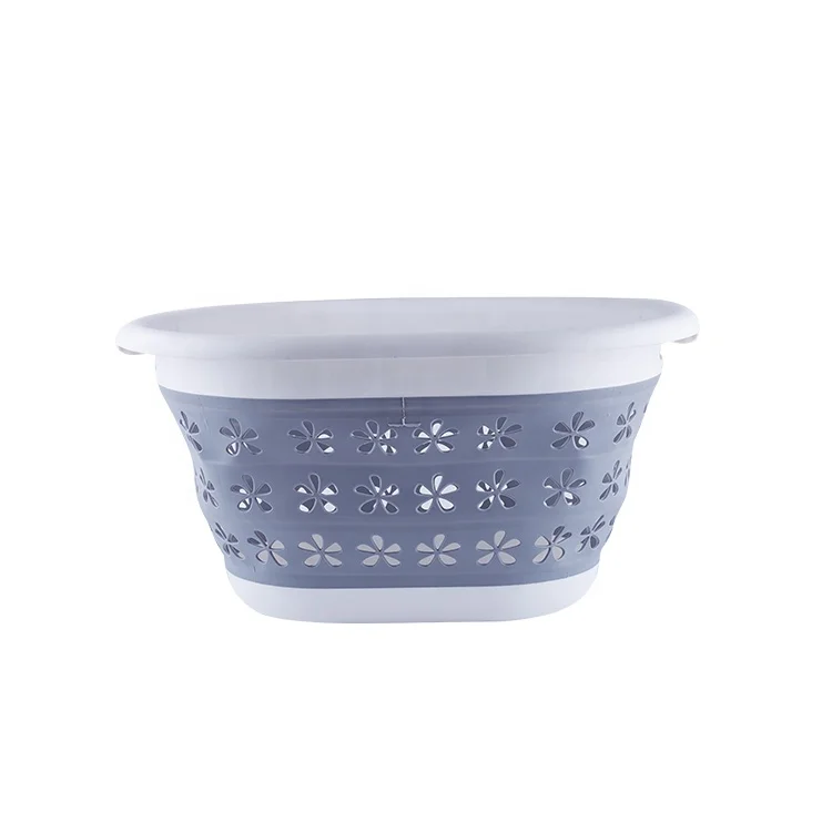 2022 new Collapsible Plastic Laundry Basket Large Folding Pop Up Laundry Basket Space Saving Storage  Organizer for Kids Toys