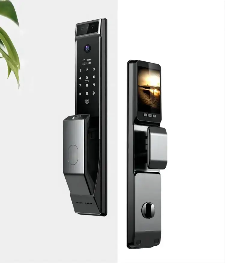 TOPTEQ X10 3D Face Recognition Smart Door Lock  Finger Print Door Lock App USmart Go Bluetooth WIFI Smart Lock for Metal Door