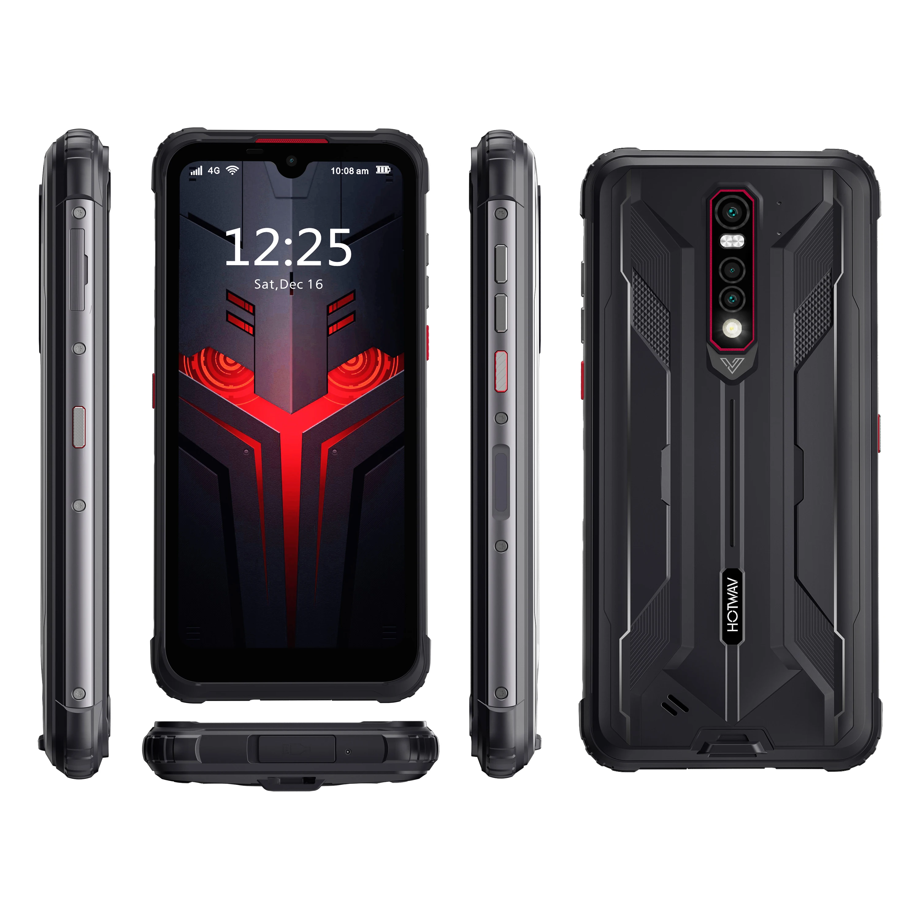 New Arrival HOTWAV CYBER 8 Rugged Phone 6.3 inch 4GB 64GB IP68 IP69K Waterproof 8280mAh Face Recognition 4G Android 11 Cellphone