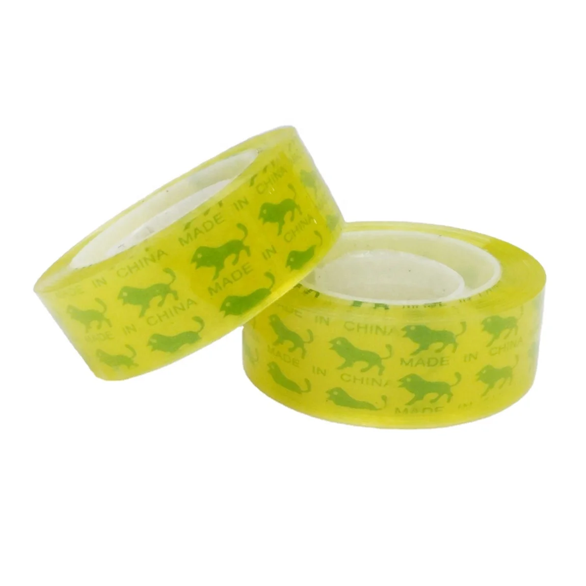 Горячая Распродажа из Индии, 18 мм, желтоватая клейкая лента для студентов, супер липкая Лента bopp, канцелярская лента, хорошо адгезирующая упаковочная лента с цветком