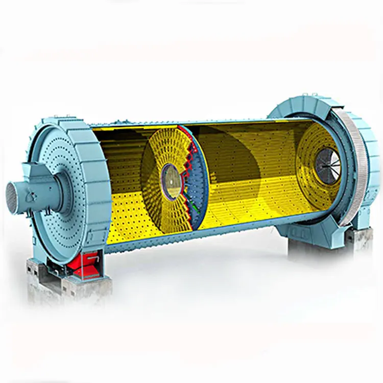 Mining Machinery for mineral processing  crushing  21.6 to 39.4 drum speed steel ball grinding mill