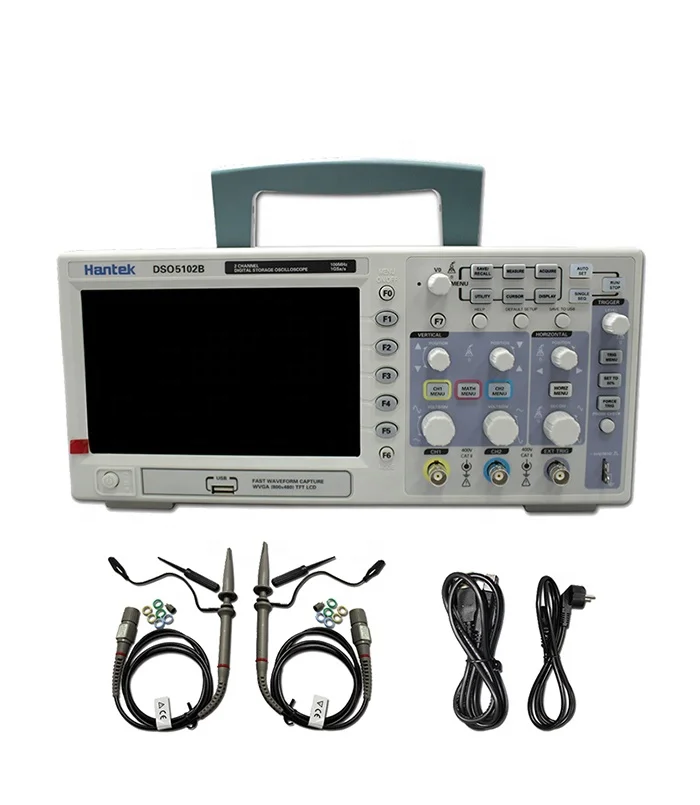 Hantek DSO5062B/DSO5102B/DSO5202B Digital Storage Oscilloscope 1GS/s USB 7' Color 2 Channels 2CH Record Length 1M USB
